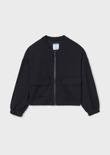 Cargar imagen en el visor de la galería, Casaca bomber pique Negro
