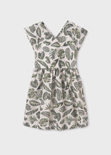 Cargar imagen en el visor de la galería, Vestido estampado espalda Musgo
