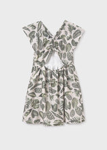 Cargar imagen en el visor de la galería, Vestido estampado espalda Musgo
