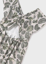 Cargar imagen en el visor de la galería, Vestido estampado espalda Musgo

