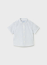 Cargar imagen en el visor de la galería, Camisa lino listada Oceano
