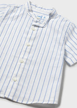 Cargar imagen en el visor de la galería, Camisa lino listada Oceano
