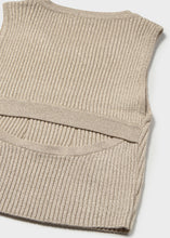 Cargar imagen en el visor de la galería, Top tricot cut out espalda Arena
