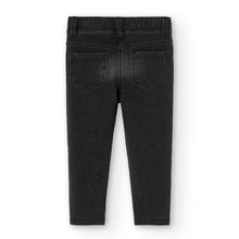 Cargar imagen en el visor de la galería, Pantalón denim felpa negro
