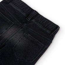 Cargar imagen en el visor de la galería, Pantalón denim felpa negro
