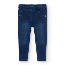 Cargar imagen en el visor de la galería, Pantalón denim felpa azul
