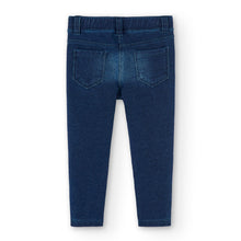 Cargar imagen en el visor de la galería, Pantalón denim felpa azul
