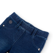 Cargar imagen en el visor de la galería, Pantalón denim felpa azul
