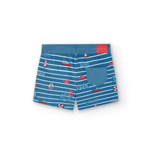 Cargar imagen en el visor de la galería, Short felpa listado Azul
