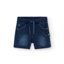 Cargar imagen en el visor de la galería, Short felpa denim Azul
