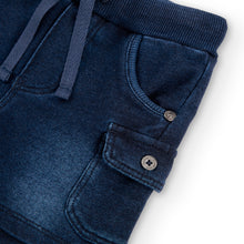 Cargar imagen en el visor de la galería, Short felpa denim Azul
