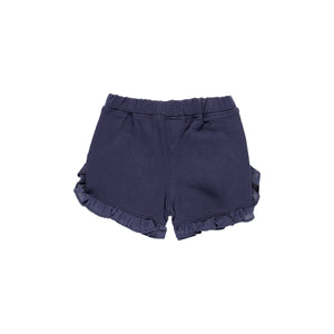 Short felpa con volantes azul