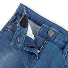 Cargar imagen en el visor de la galería, Pantalón denim elástico azul
