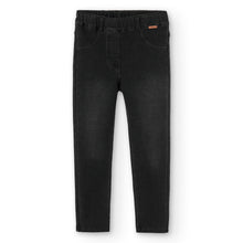 Cargar imagen en el visor de la galería, Jegging felpa denim negro
