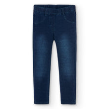 Cargar imagen en el visor de la galería, Jegging felpa denim azul
