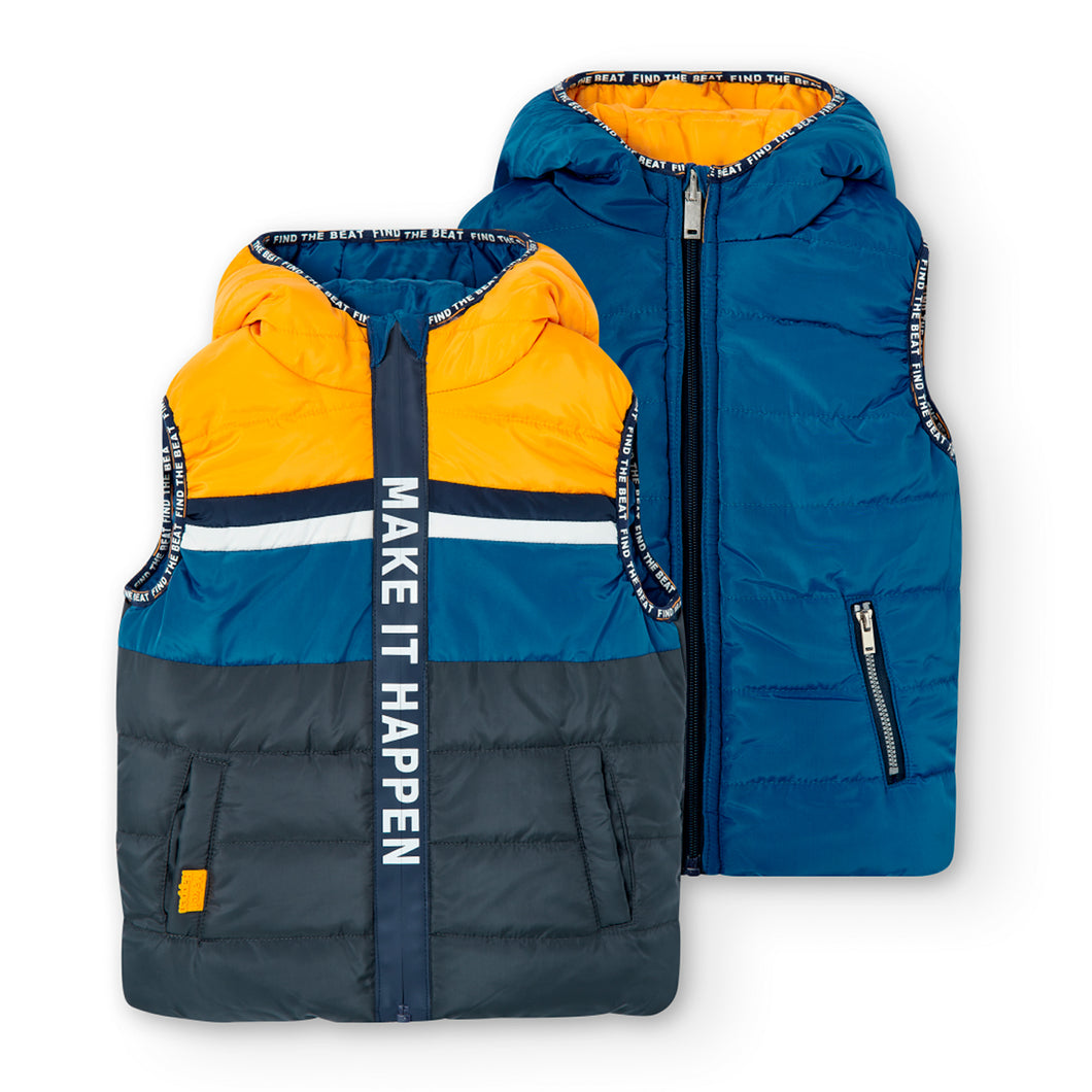 Chaleco reversible azulino