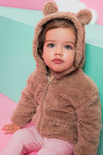 Cargar imagen en el visor de la galería, Casaca peluche marrón
