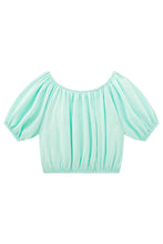 Cargar imagen en el visor de la galería, Blusa crop bombacha aqua

