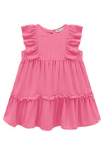 Cargar imagen en el visor de la galería, Vestido volados fucsia
