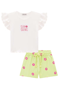 Conjunto short "Sunshine" verde