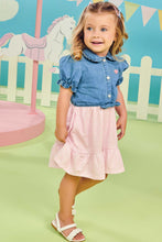 Cargar imagen en el visor de la galería, Vestido + blusa denim rosa
