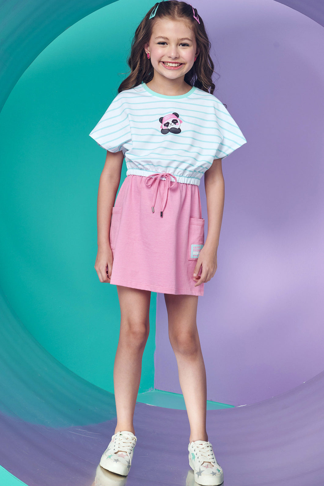 Vestido panda rosado