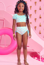 Cargar imagen en el visor de la galería, Bikini margaritas celeste
