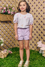 Cargar imagen en el visor de la galería, Conjunto short + blusa mariposas lila
