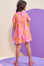 Cargar imagen en el visor de la galería, Vestido flores naranja
