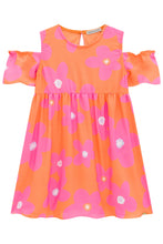 Cargar imagen en el visor de la galería, Vestido flores naranja
