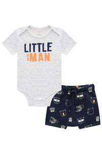 Conjunto "Little man" gris