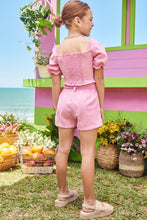 Cargar imagen en el visor de la galería, Conjunto short + crop rosa
