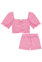 Cargar imagen en el visor de la galería, Conjunto short + crop rosa

