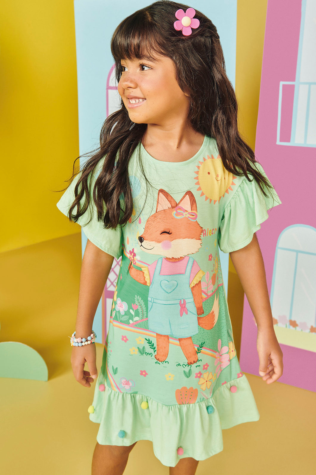 Vestido zorrito verde