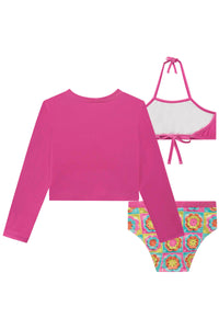 Set de baño 3 piezas "Crochet"