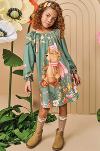 Vestido osito verde