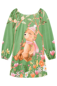 Vestido osito verde