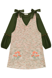 Conjunto jumper amapolas verde