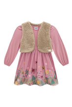 Cargar imagen en el visor de la galería, Vestido jardín + chaleco rosa
