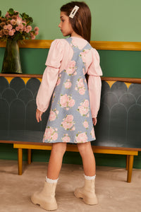 Set jumper flores celeste