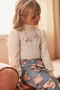 Conjunto "Bloom" flores celeste