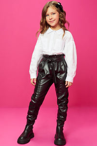 Pantalón polipiel negro