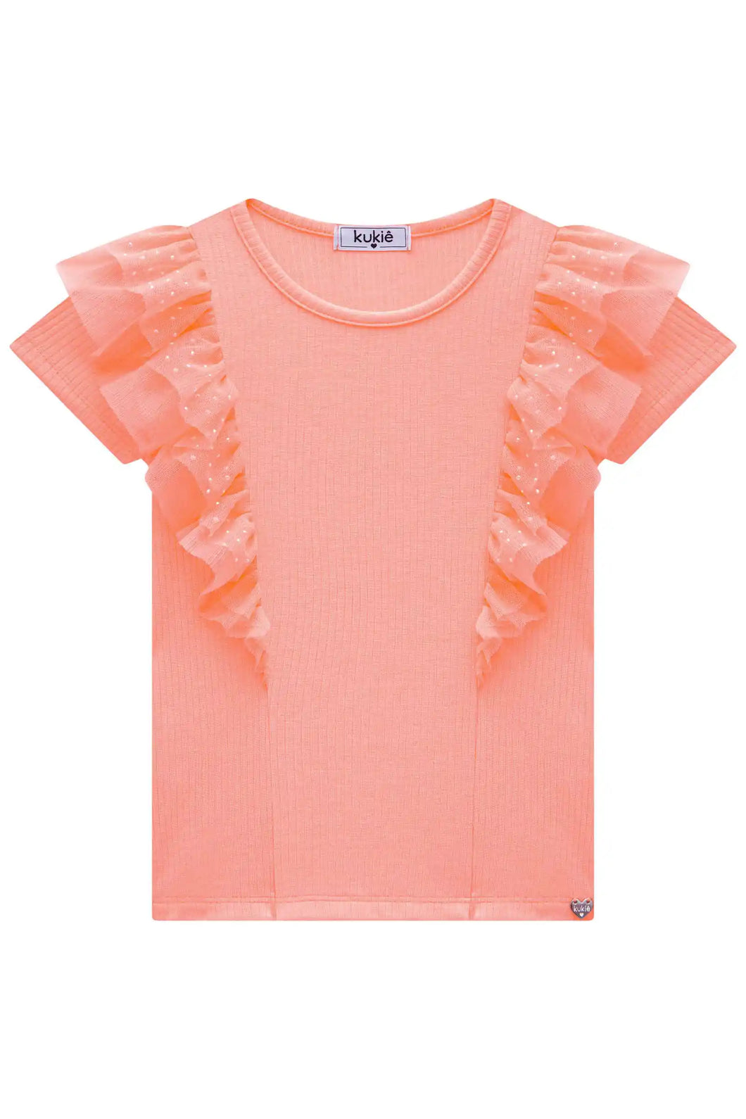 Polo tul neon Melón