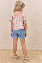 Cargar imagen en el visor de la galería, Conjunto short y blusa Flores

