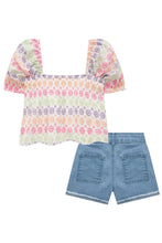 Cargar imagen en el visor de la galería, Conjunto short y blusa Flores
