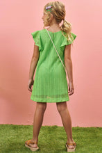 Cargar imagen en el visor de la galería, Vestido tejido verde 10 años

