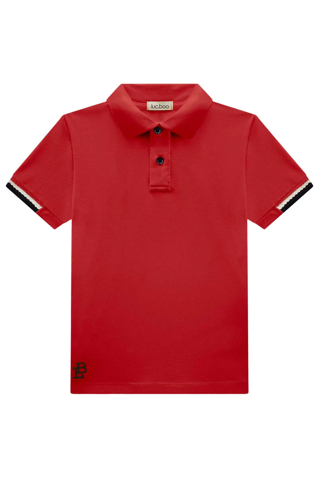Polo camisa detalle Rojo