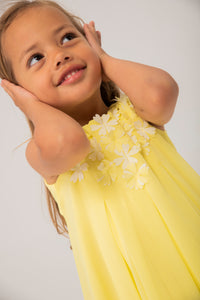 Vestido gasa flores 2 años