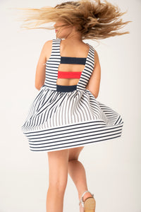 Vestido punto relieve listado 16 años