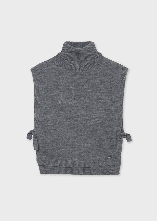 Poncho tricot gris